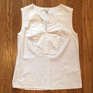 White J. Crew Sleeveless Blouse